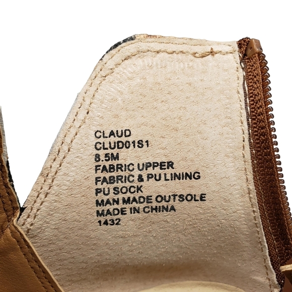 Steve Madden | Claud Brown Leopard Canvas High Top Hidden Wedge Sneakers 8.5 - Picture 10 of 12